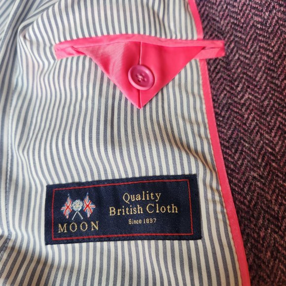 NWT J. Crew Parke Blazer in Purple Herringbone English Wool - Picture 4 of 12